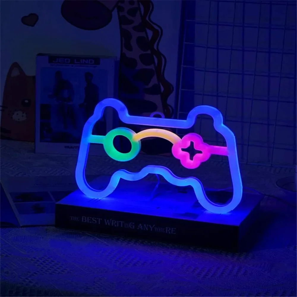 Gamepad Neon Sign Blue LED Gamer Room Wall Light Gaming Decor Night Lamp - Image 2