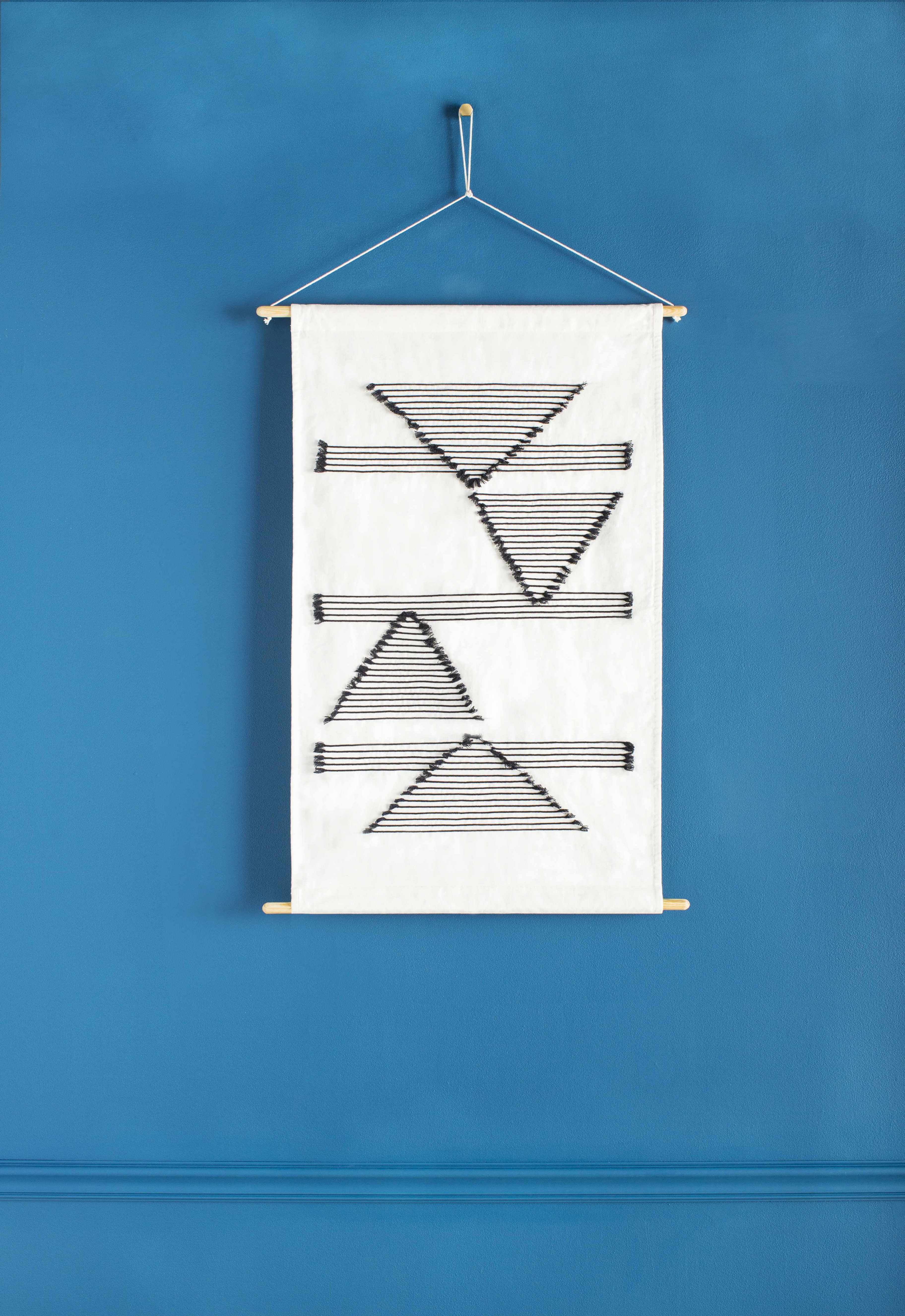 Garber Monochrome Geometric Wall Hanging - Image 2