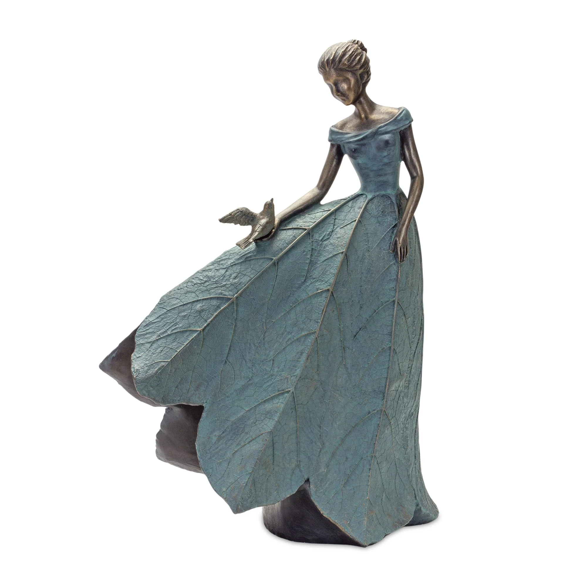 Garden Fairy Figurine with Flower Petal Dress (Set of 2) - Image 2