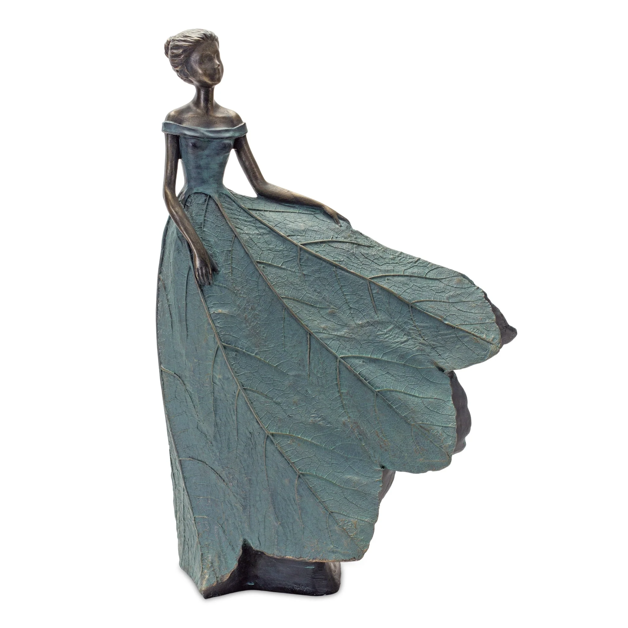 Garden Fairy Figurine with Flower Petal Dress (Set of 2) - Image 3