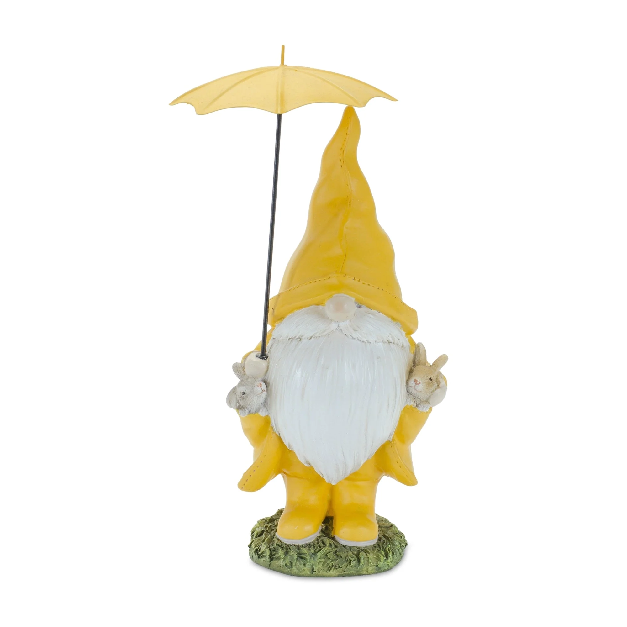 Garden gnome with umbrella and woodland animals (set of 4) - Image 3