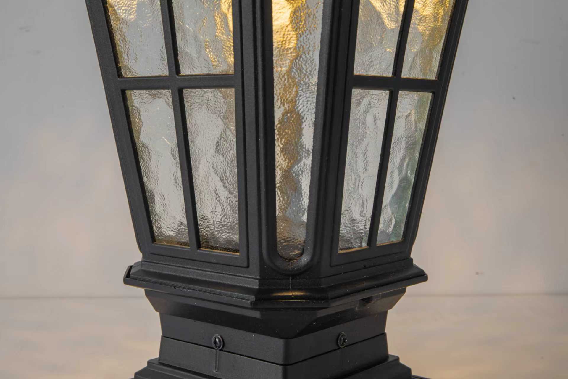 Garden Post Light Black Aluminum Outdoor Column Light - Image 9