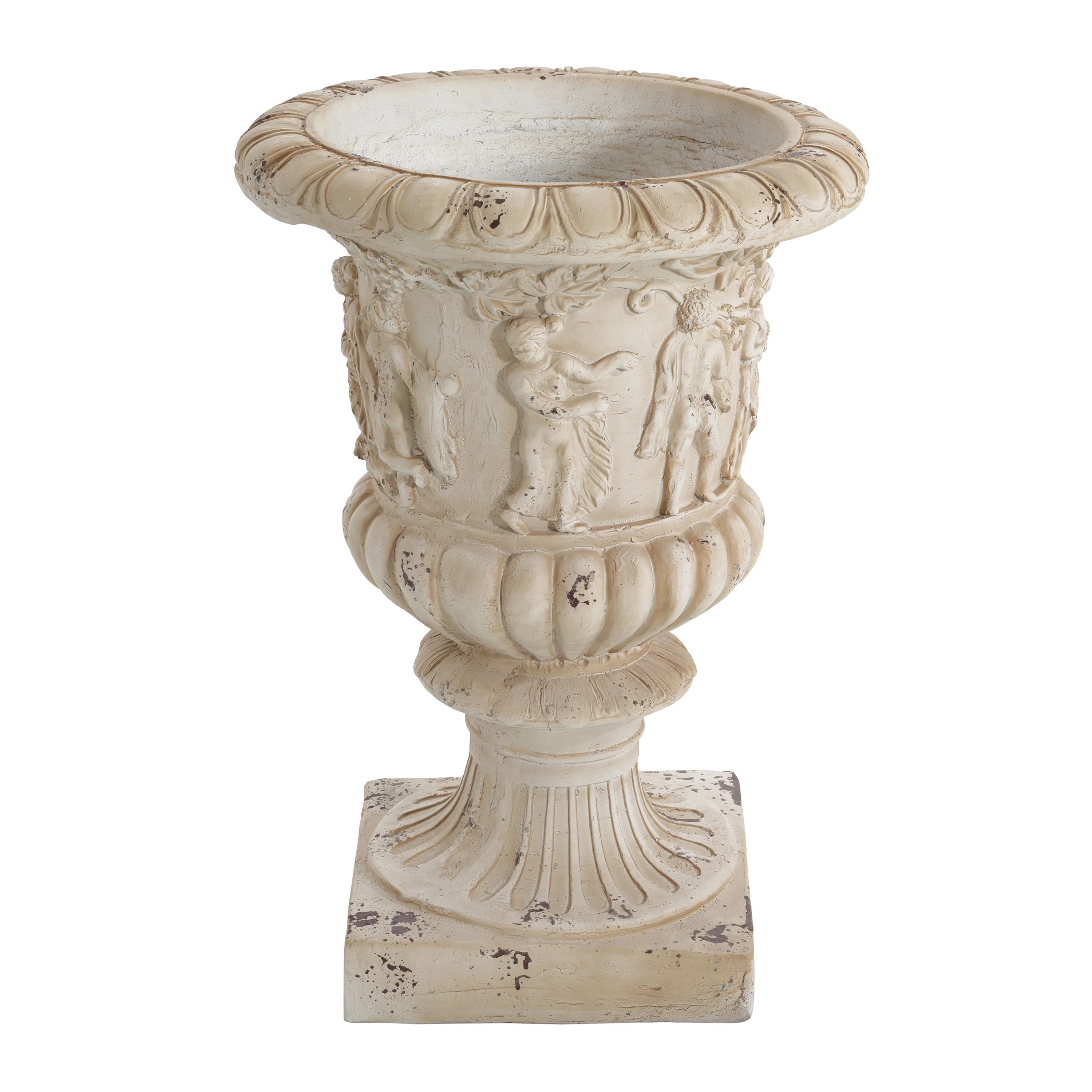 Garden Urn, Antique White, 27" H - Image 10