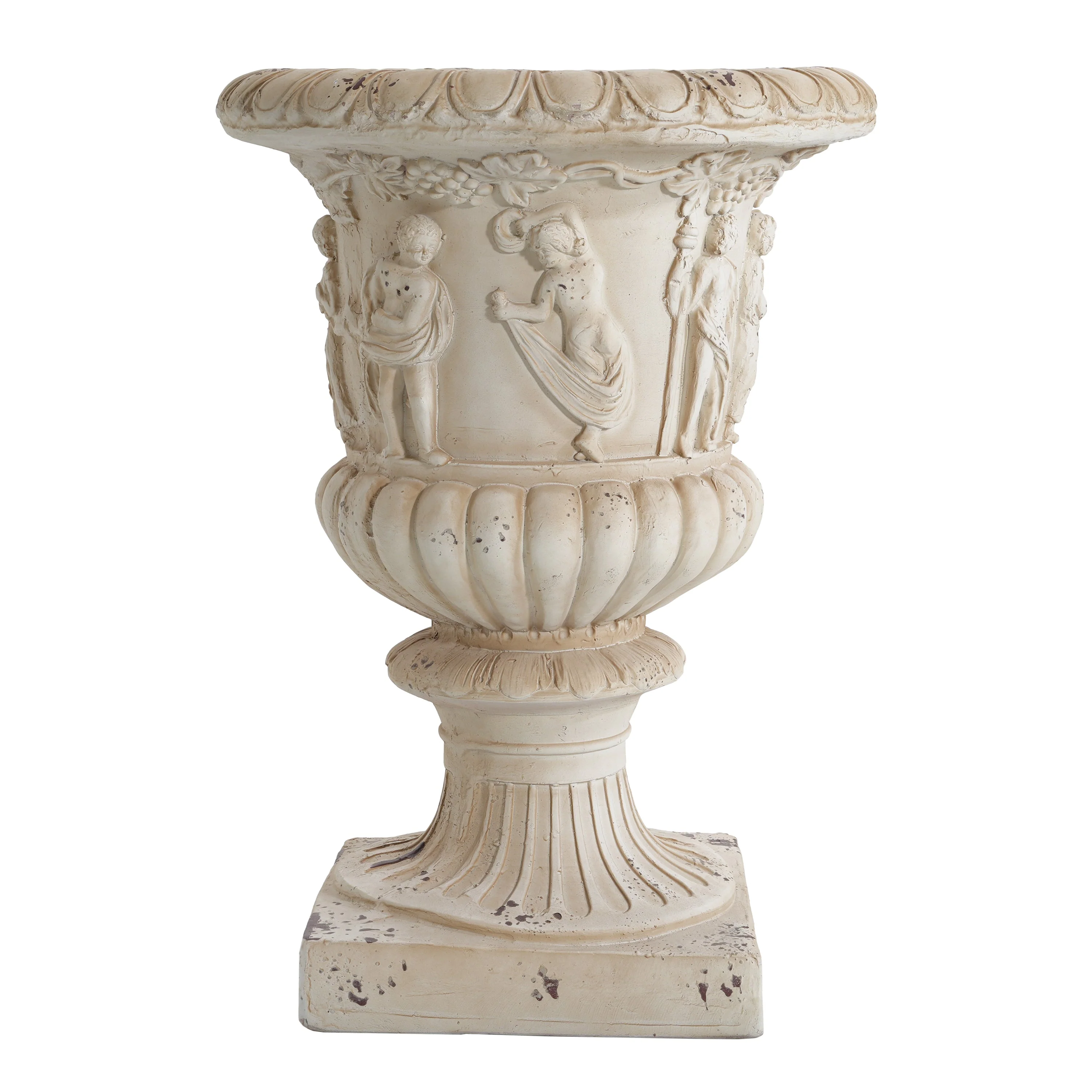 Garden Urn, Antique White, 27" H - Image 9