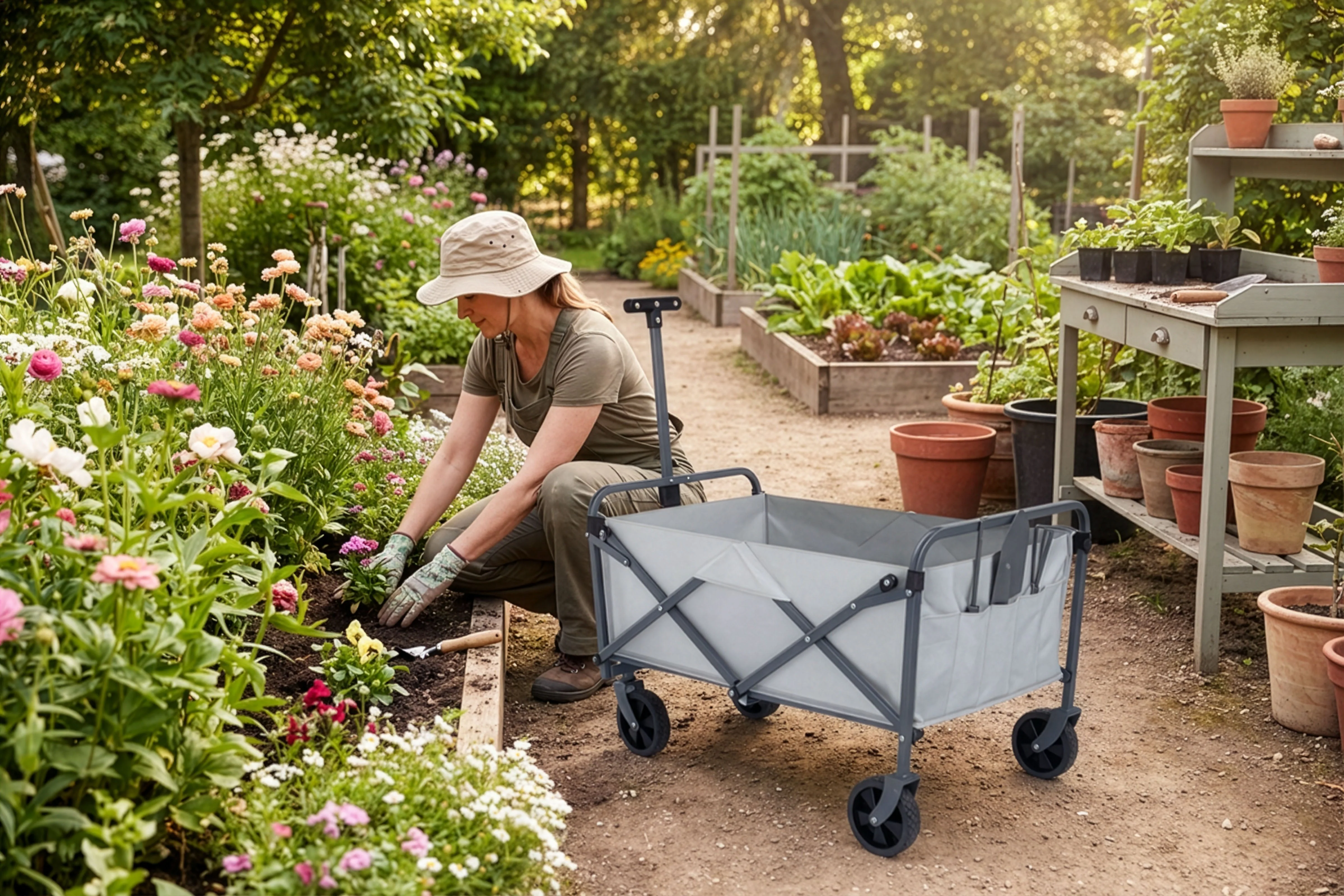 Garden Wagon with 3 Tools - Image 2