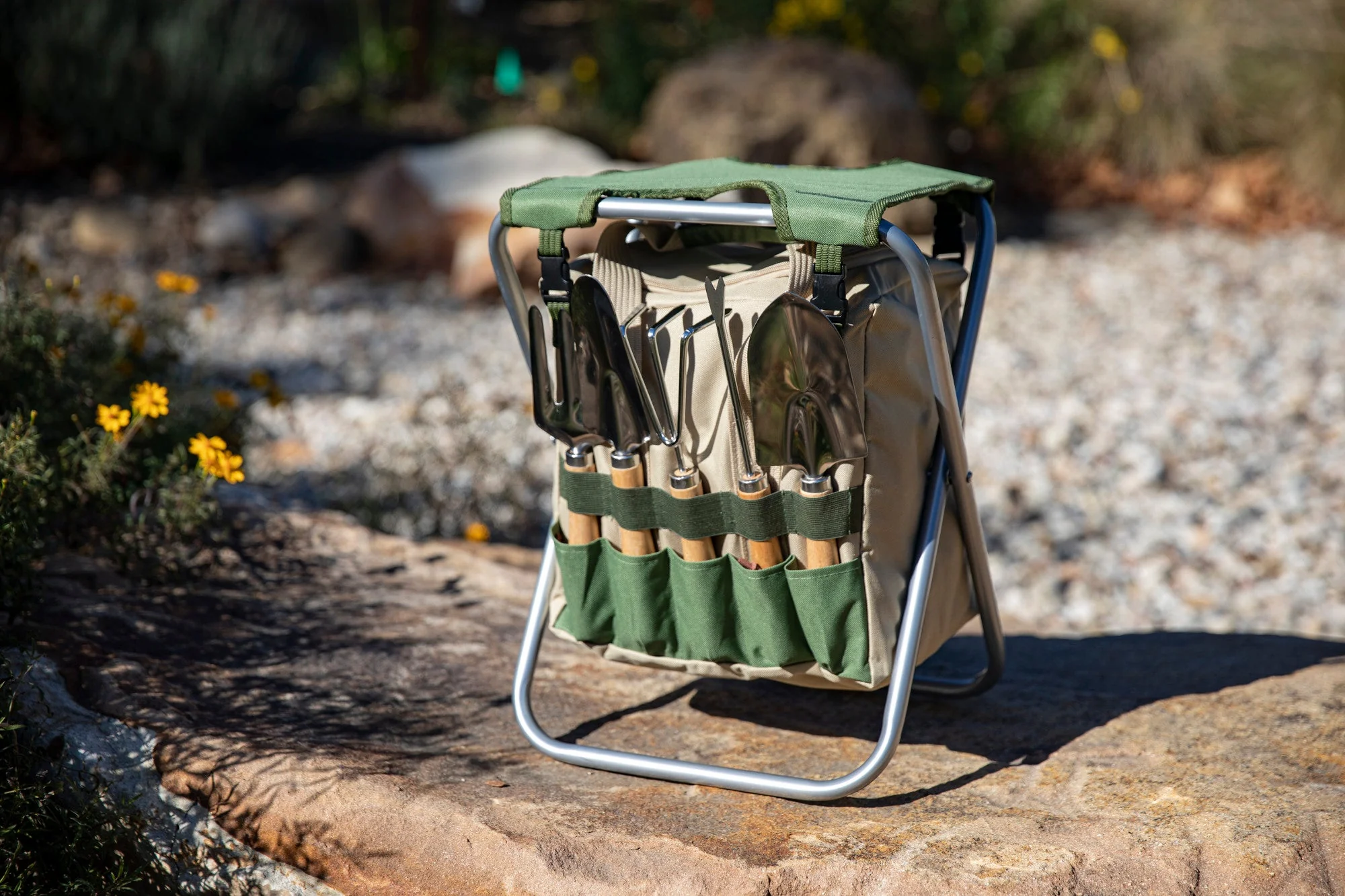 Gardener Folding Seat with Tools - Image 5