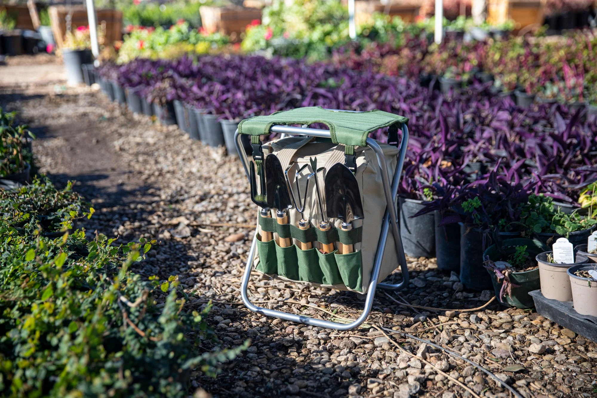 Gardener Folding Seat with Tools - Image 9