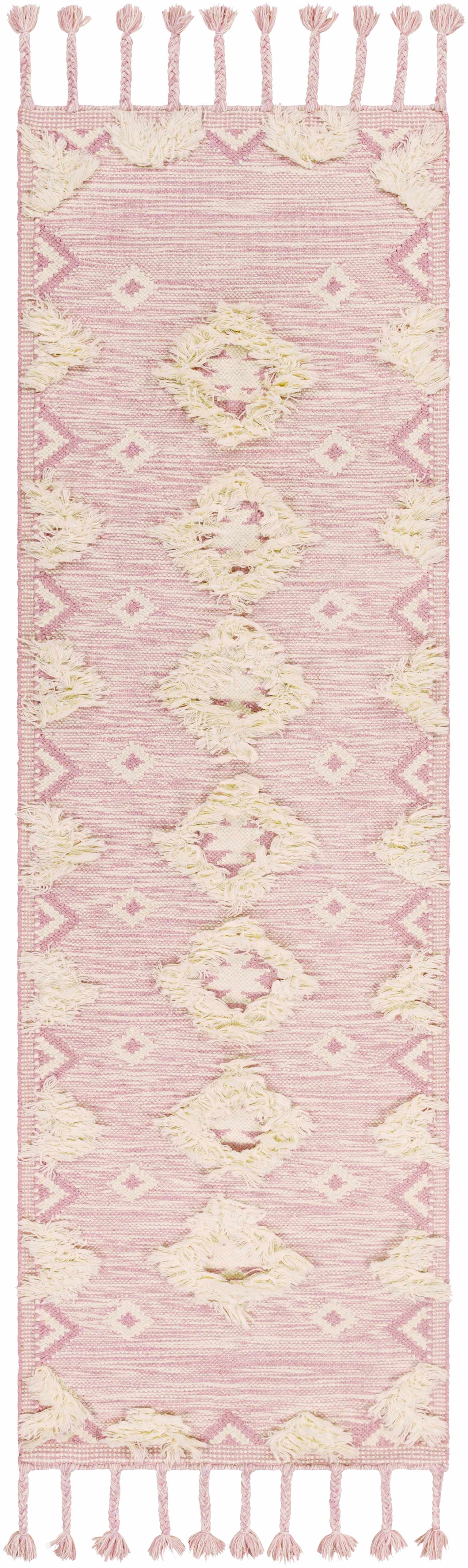 Gardner Pink Wool Tassel Rug - Clearance - Image 7
