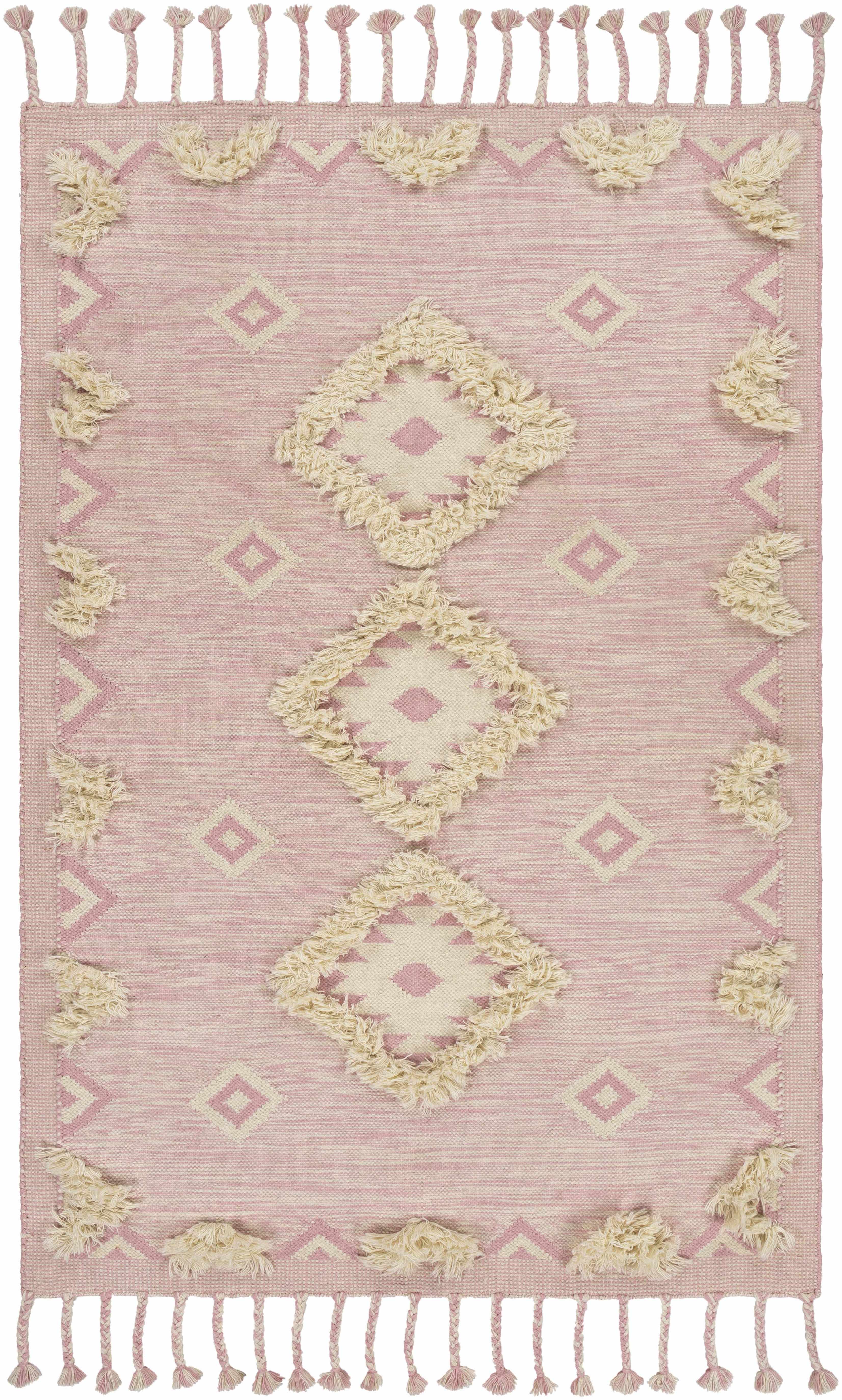 Gardner Pink Wool Tassel Rug - Clearance - Image 8