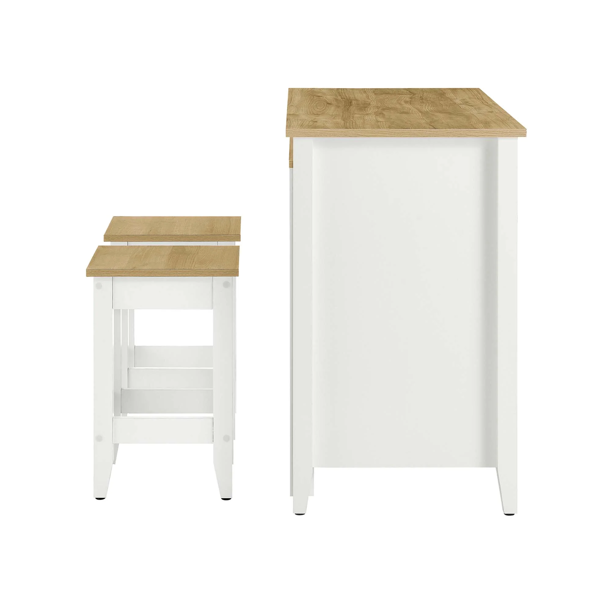 Garland 3-Piece Kitchen Island and Stool Set by Modway - Image 5