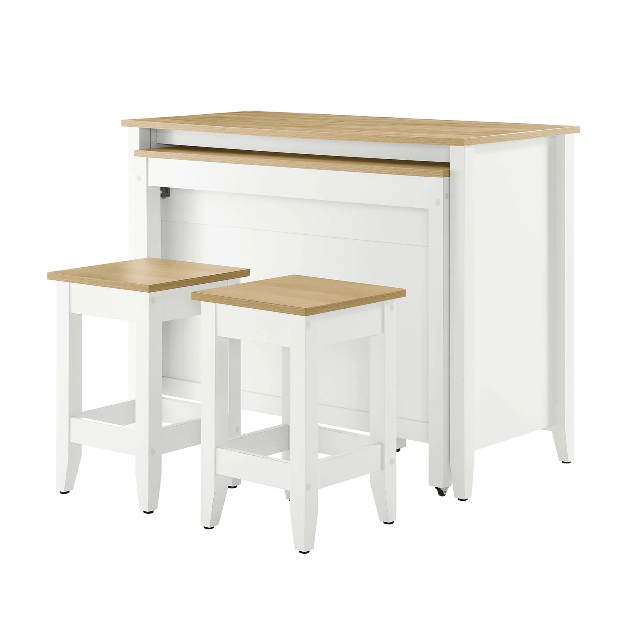 Garland 3-Piece Kitchen Island and Stool Set by Modway - Image 6