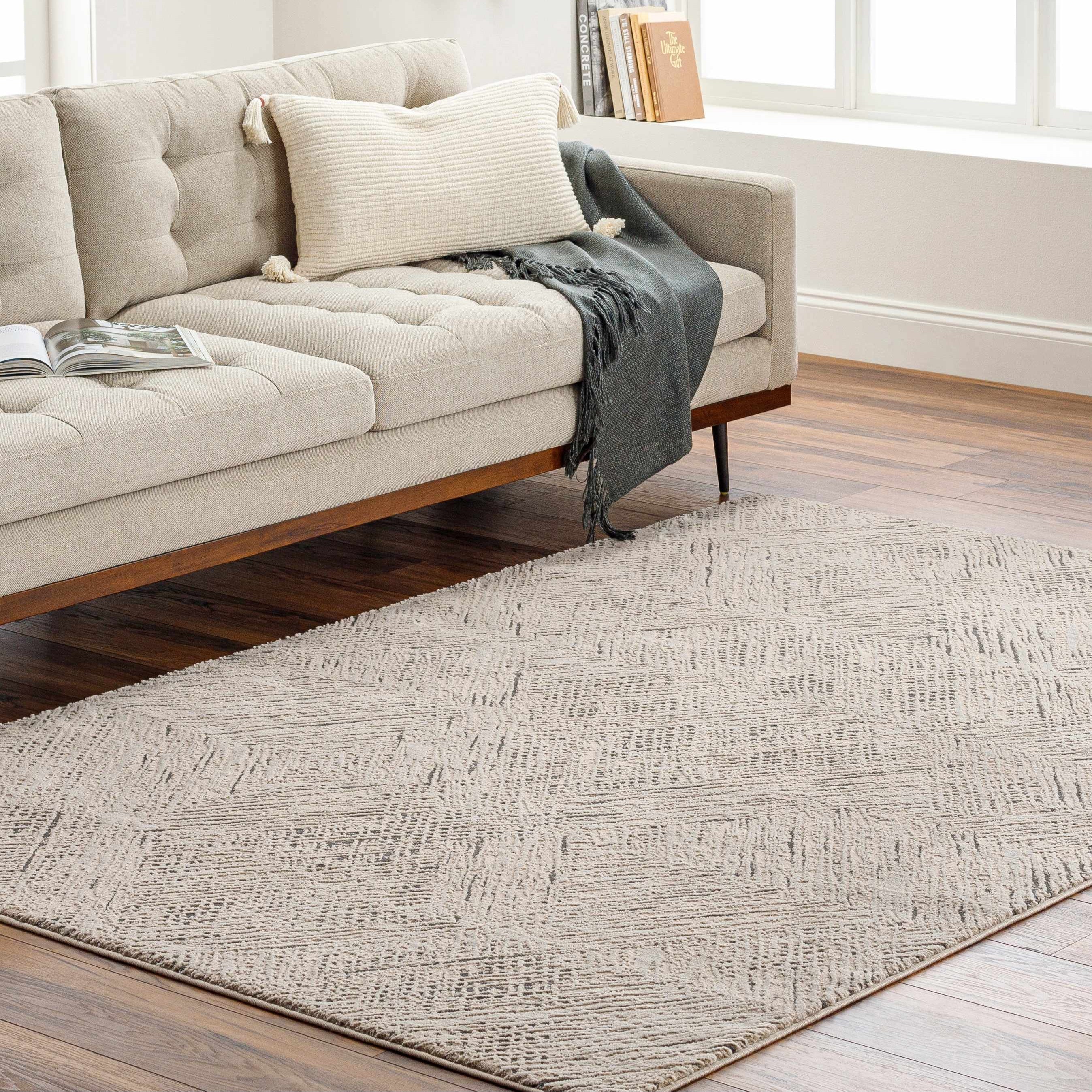Garza Diamond Textured Washable Rug - Image 2