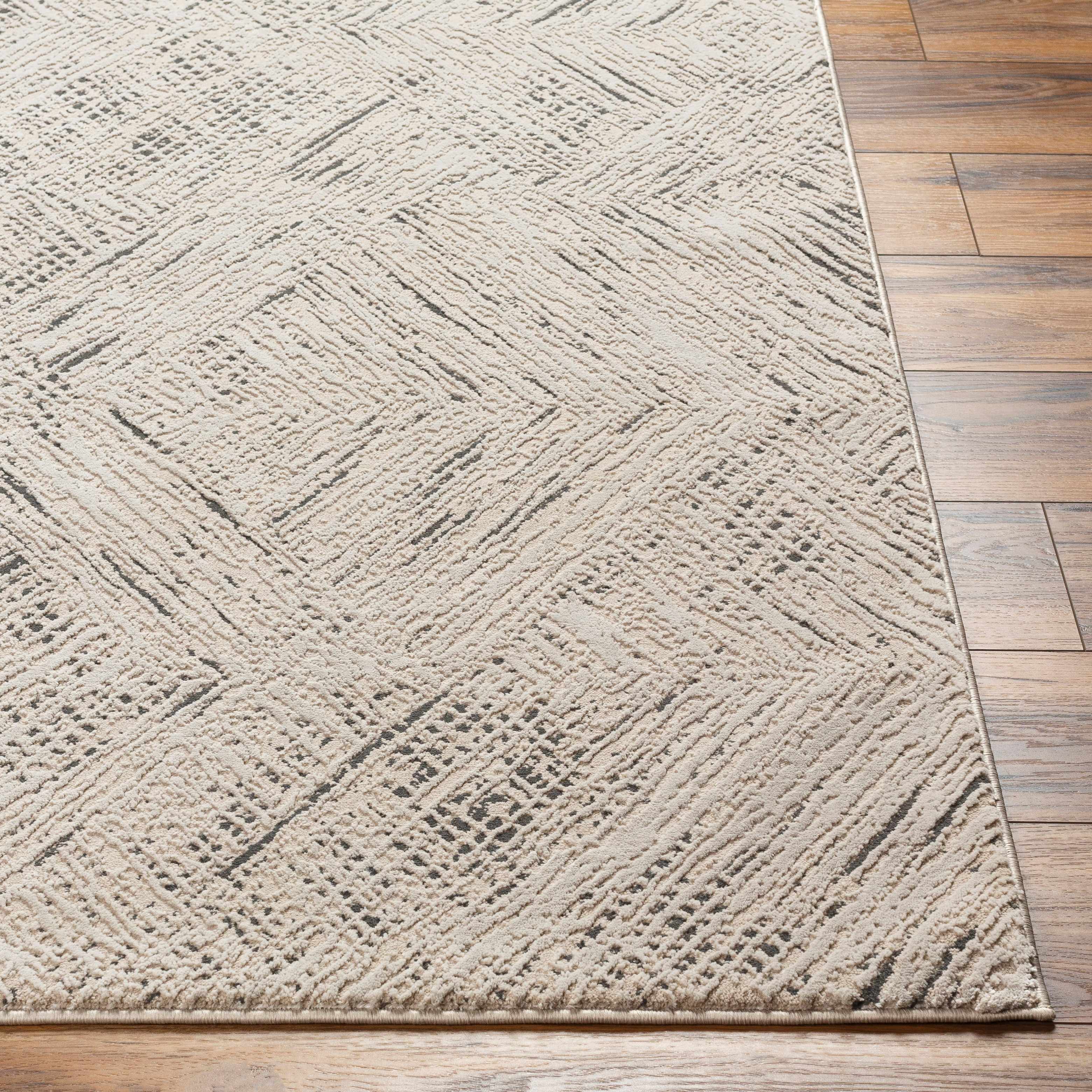 Garza Diamond Textured Washable Rug - Image 3