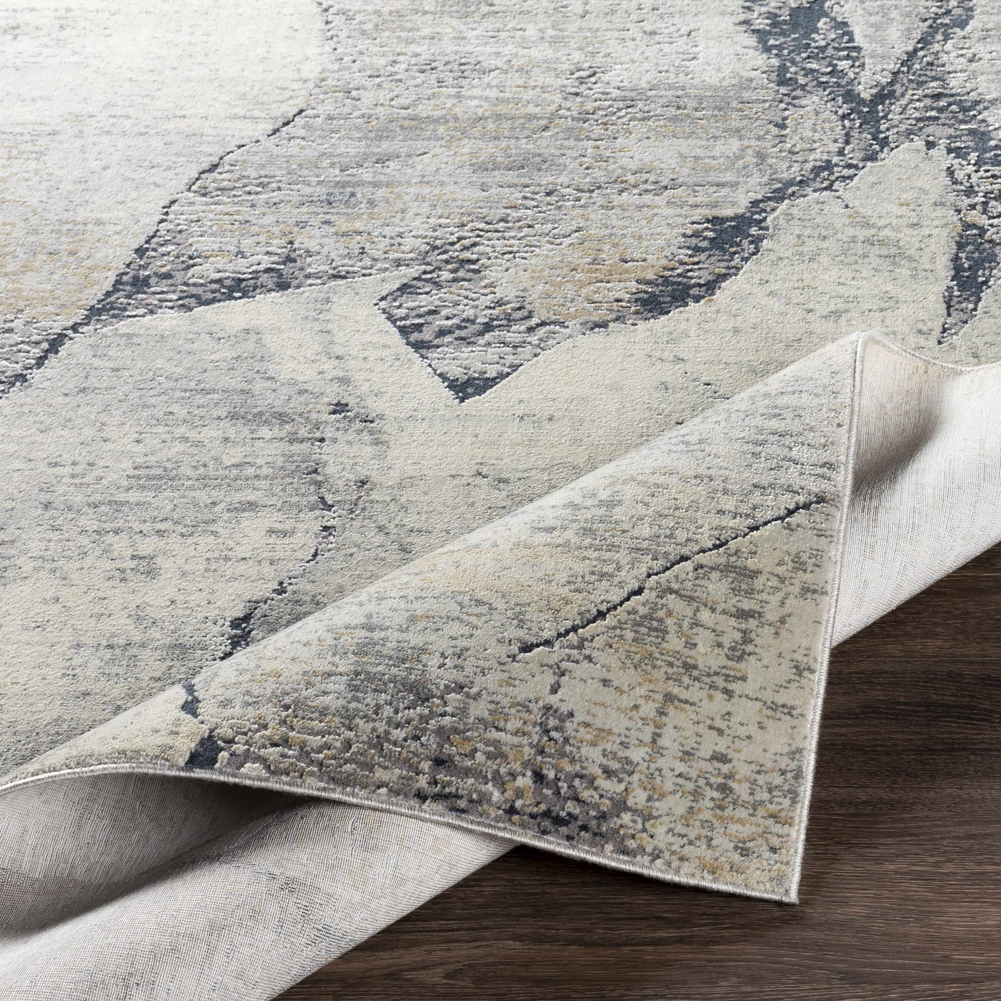 Gasquet Gray Marble Textured Luxe Rug - Image 4
