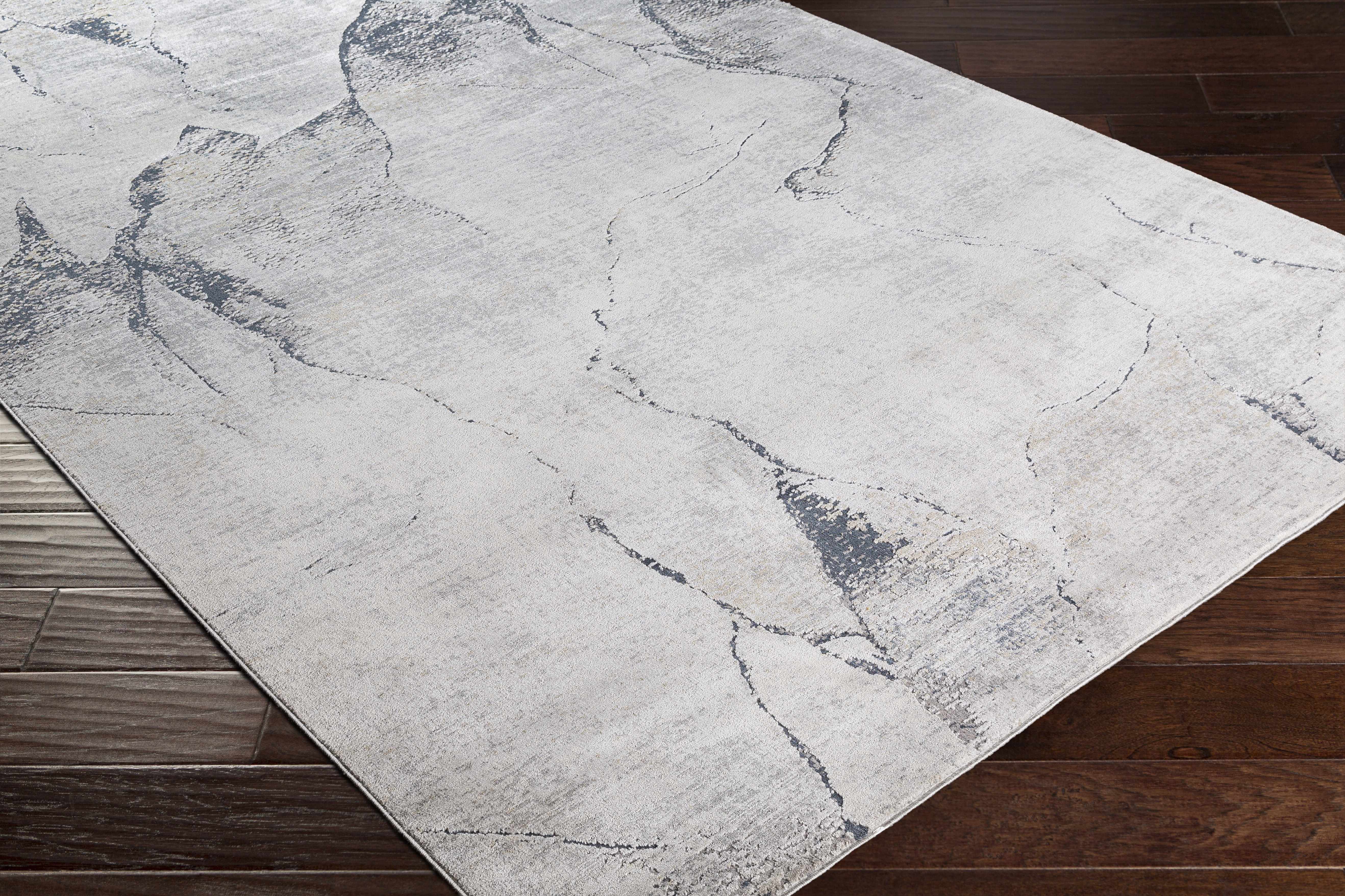 Gasquet Gray Marble Textured Luxe Rug - Image 7