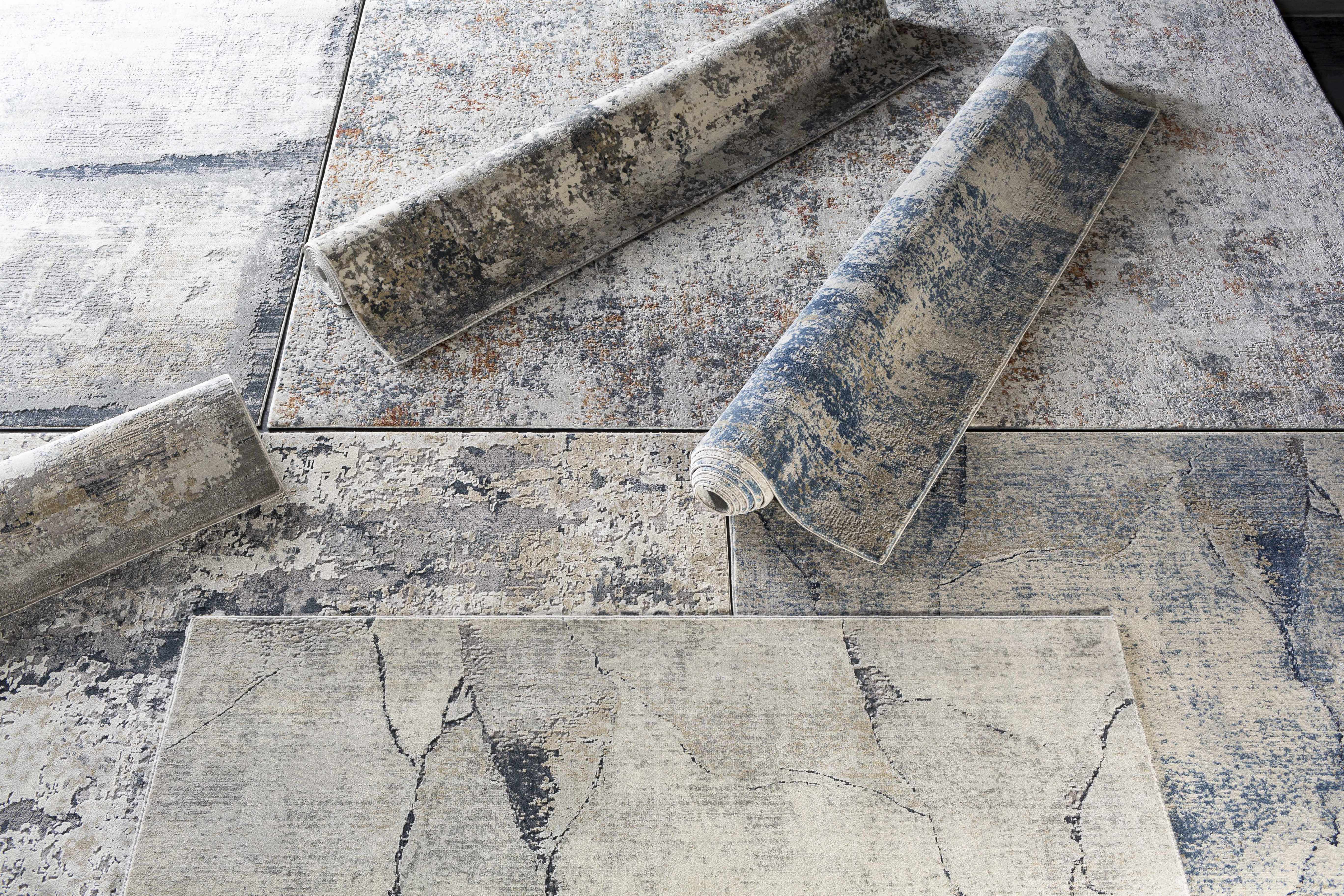 Gasquet Gray Marble Textured Luxe Rug - Image 9