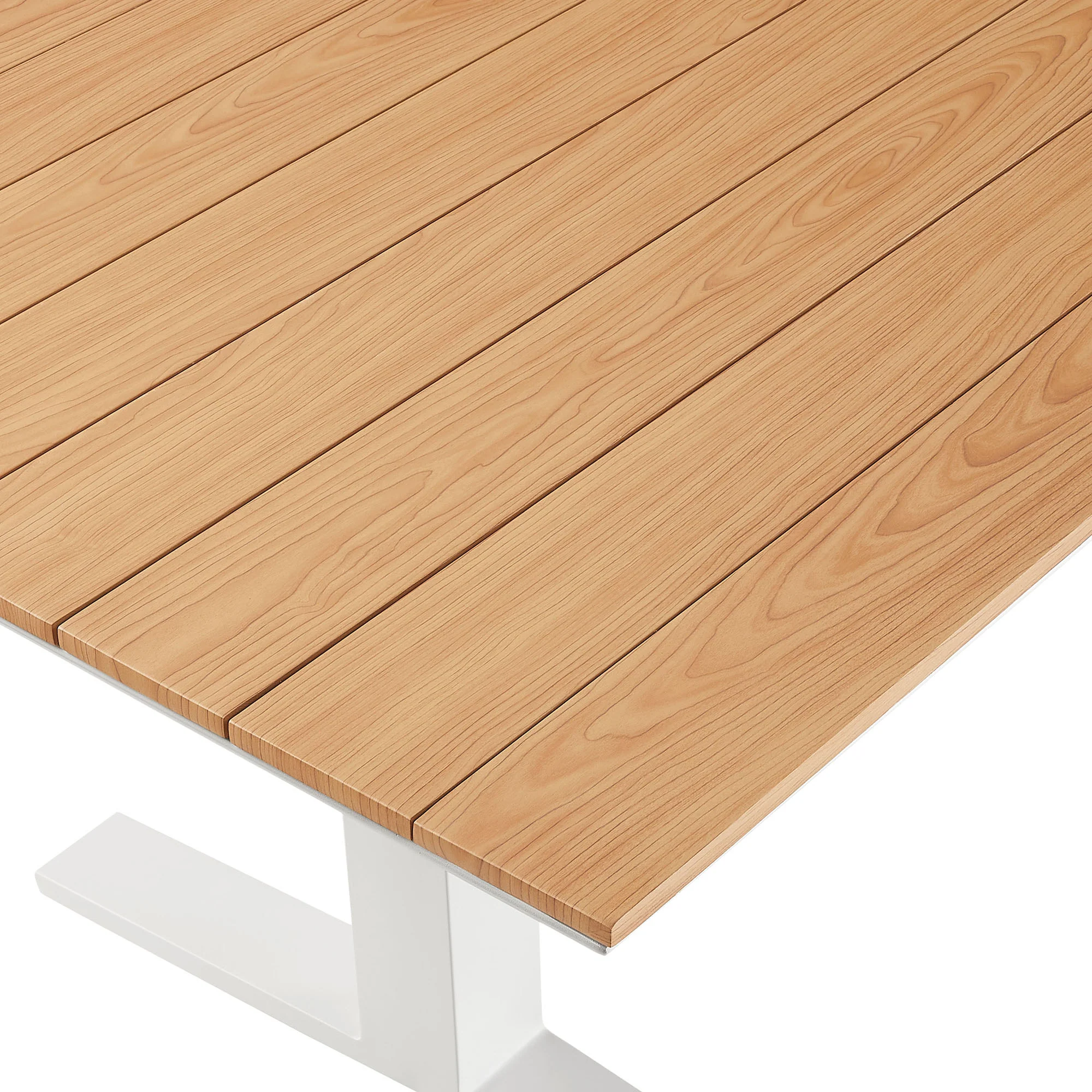 Gavelston 91" Outdoor Patio Aluminum Dining Table by Modway - Image 6