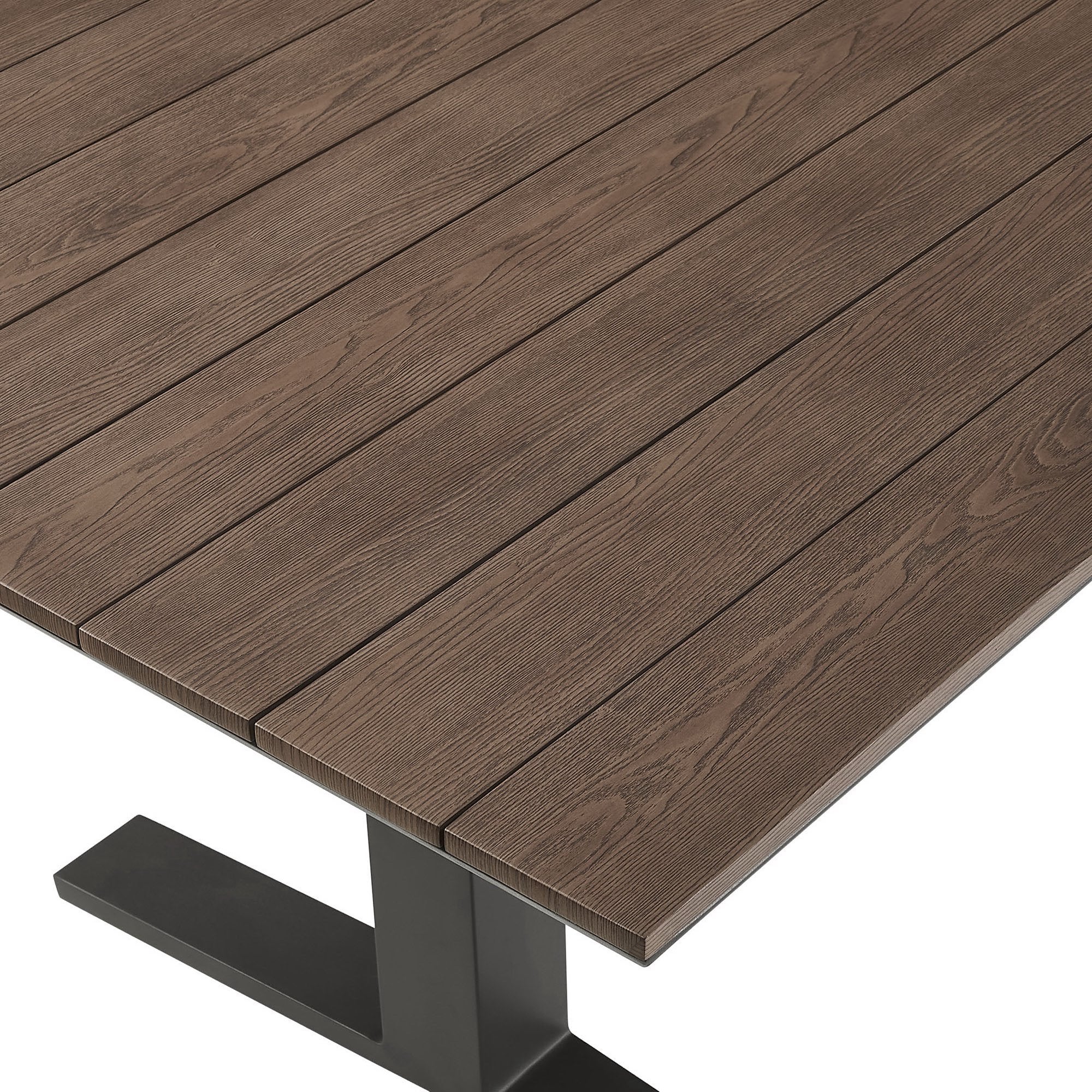 Gavelston 91" Outdoor Patio Aluminum Dining Table by Modway - Image 9