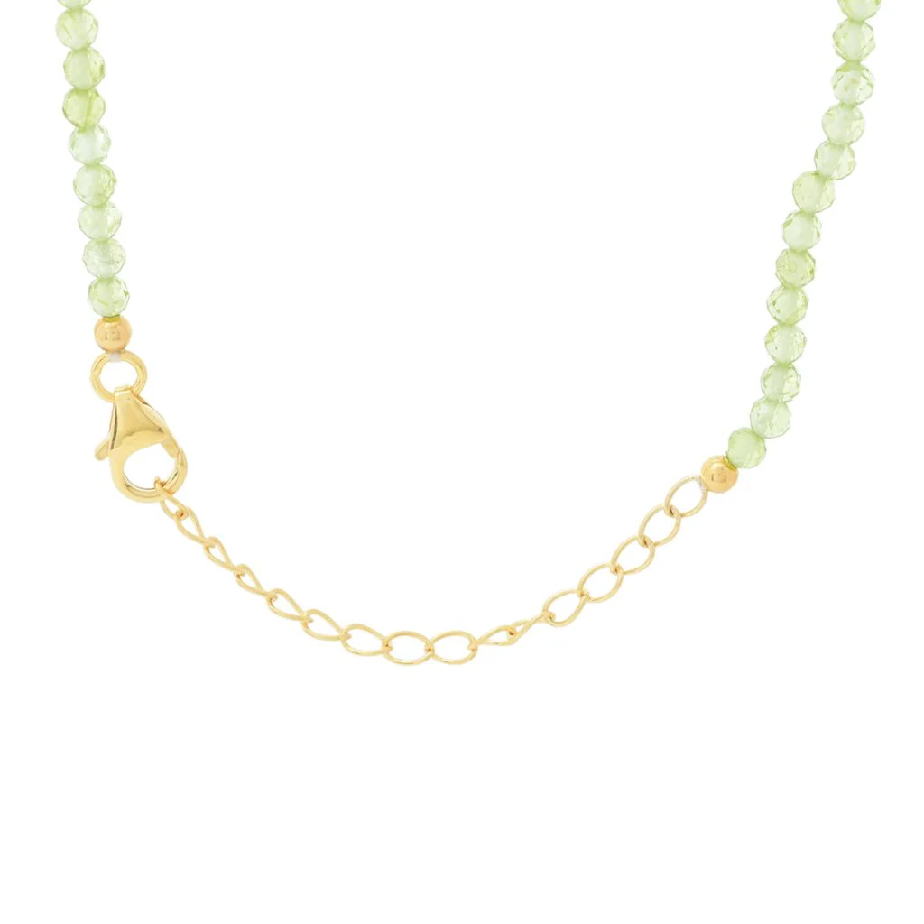 Gem Treasures 18K Vermeil Choice of Gem Crystal Charm Beaded Necklace - Image 2