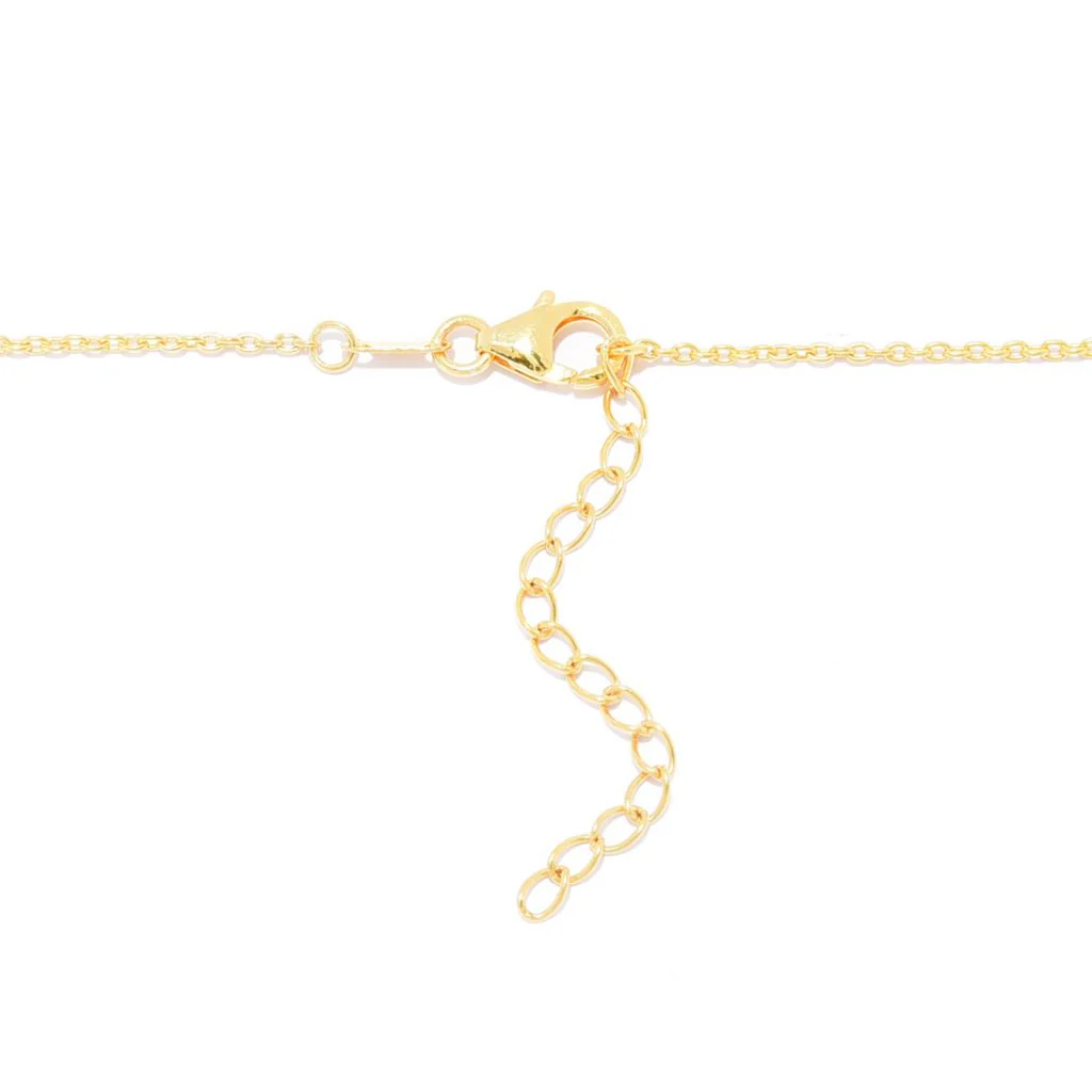 Gem Treasures Choice of 8mm Gemstone & White Zircon Station Necklace - Image 2