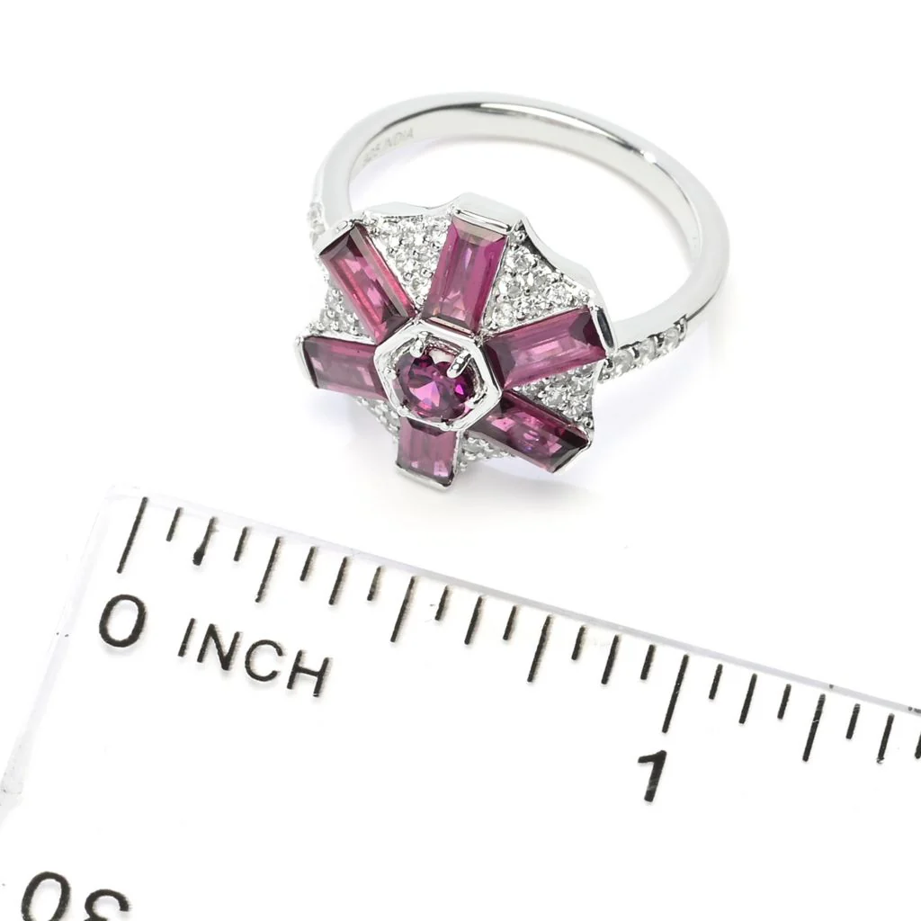 Gem Treasures Choice of Gemstone & White Zircon Pinwheel Ring - Image 2