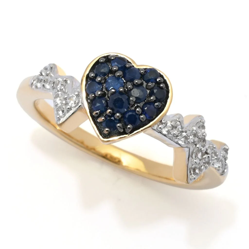 Gem Treasures Choice of Precious Gemstone & Zircon Heartbeat Ring - Image 9