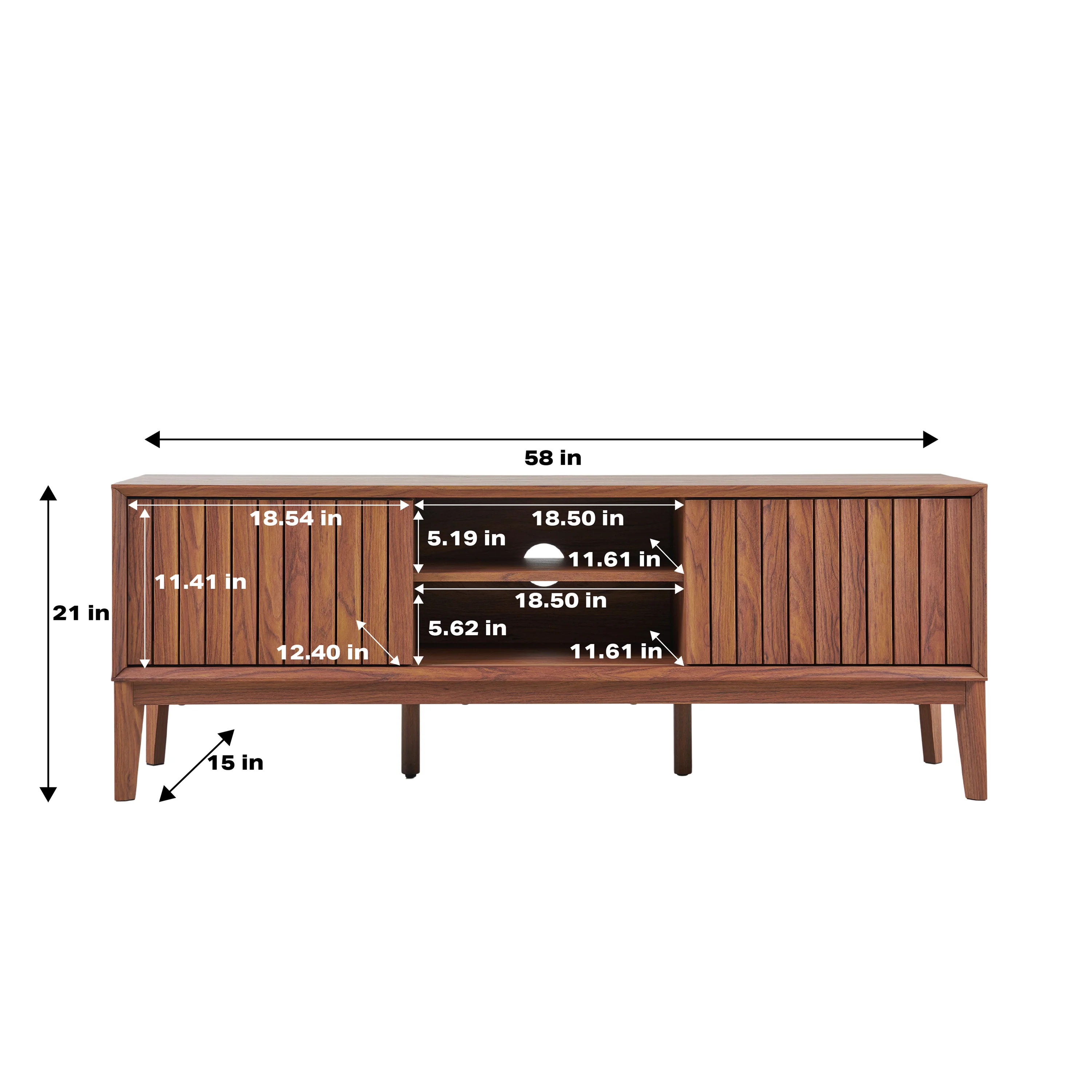 Gennaro Farmhouse 3-Storage Sliding Door TV Stand Fits TVs up to 65 in. with Cable Management - Image 9