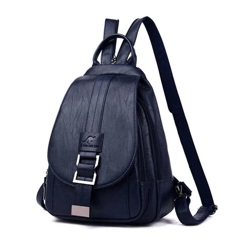Genuine Leather Backpack for Women Water Resistant Anti Theft Travel Bag - Image 13