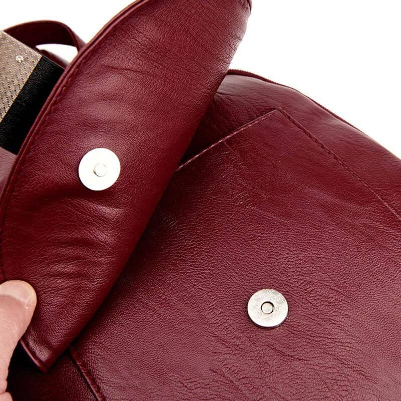 Genuine Leather Backpack for Women Water Resistant Anti Theft Travel Bag - Image 22