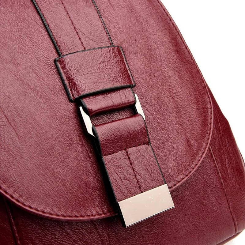 Genuine Leather Backpack for Women Water Resistant Anti Theft Travel Bag - Image 23