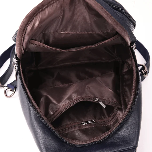 Genuine Leather Backpack for Women Water Resistant Anti Theft Travel Bag - Image 8