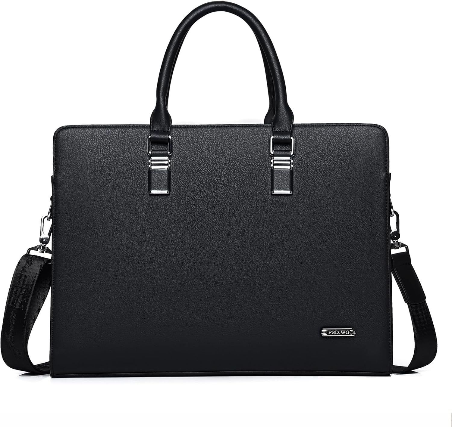 Genuine Leather Business Briefcase 15.6 Inch Laptop Bag Multi Compartment - Image 4