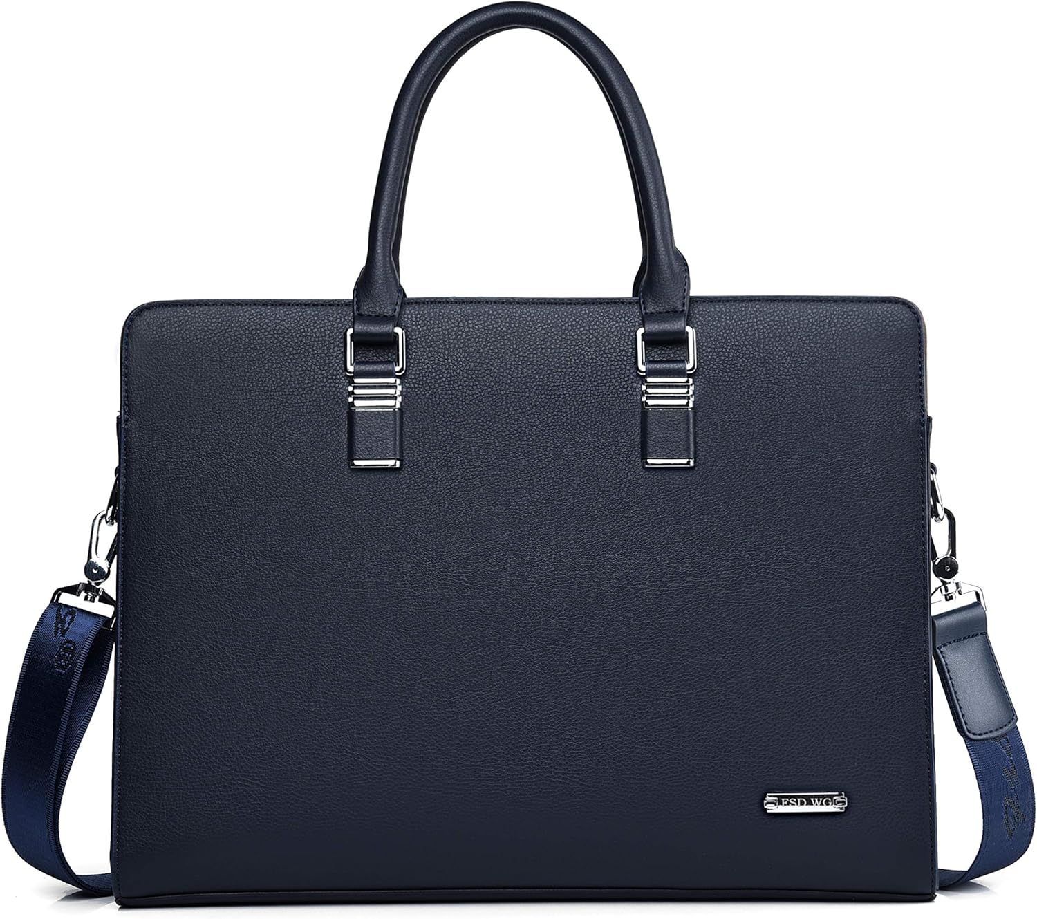Genuine Leather Business Briefcase 15.6 Inch Laptop Bag Multi Compartment - Image 5