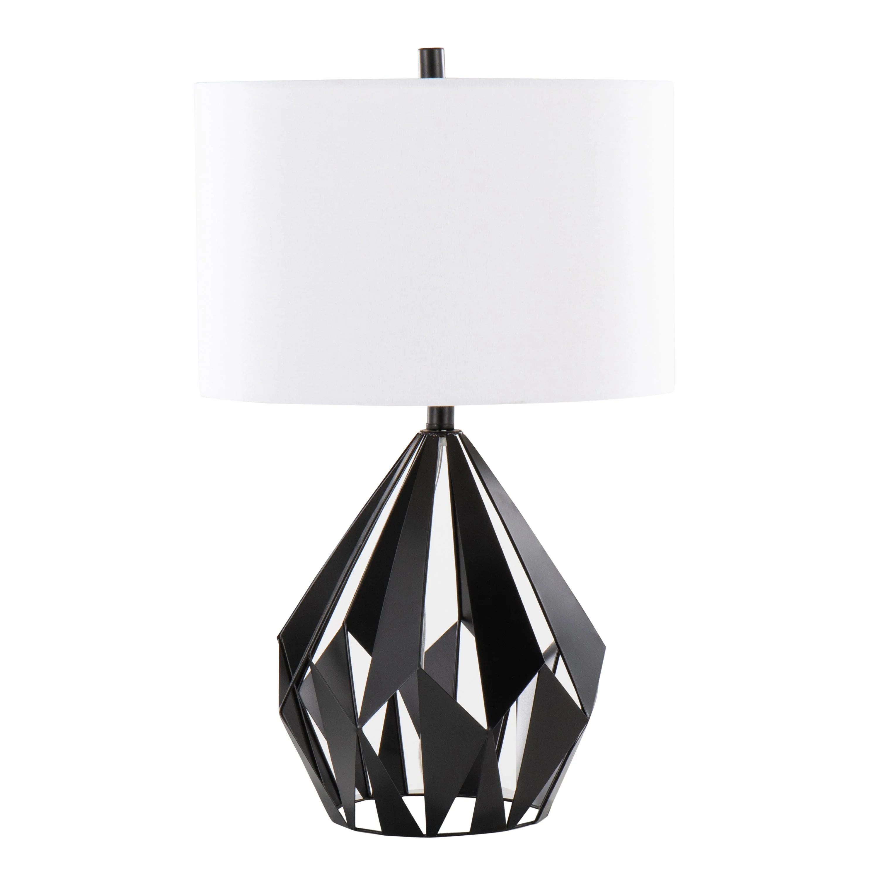 Geome Tri 28" Contemporary Metal Table Lamp Set - Image 2