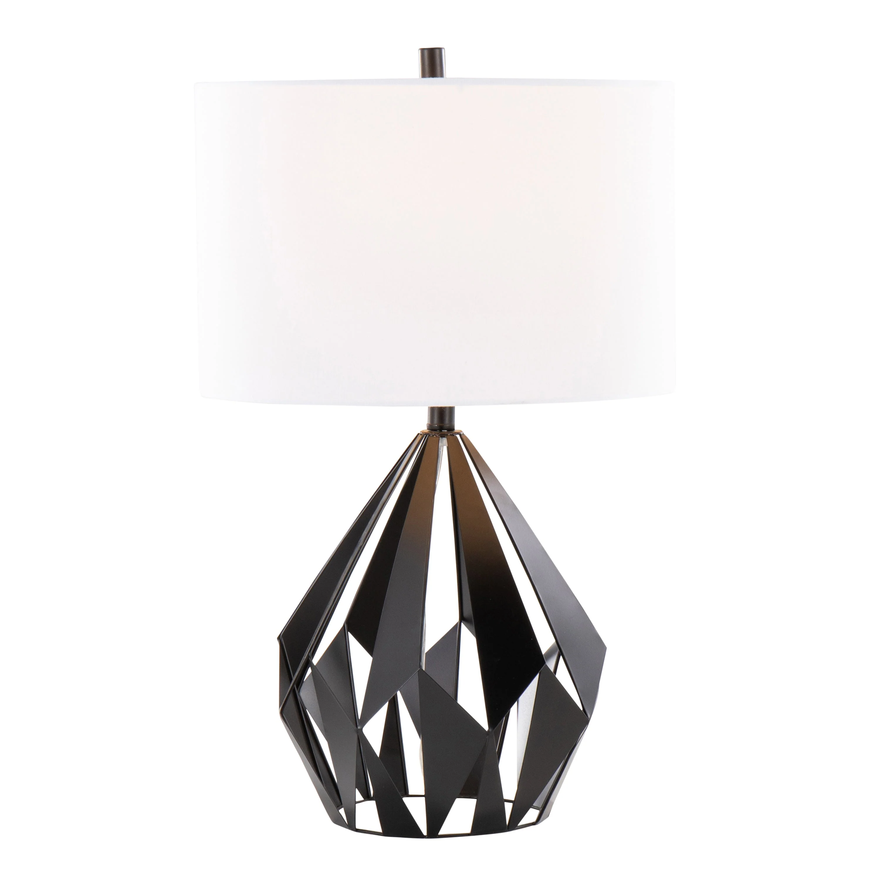 Geome Tri 28" Contemporary Metal Table Lamp Set - Image 3