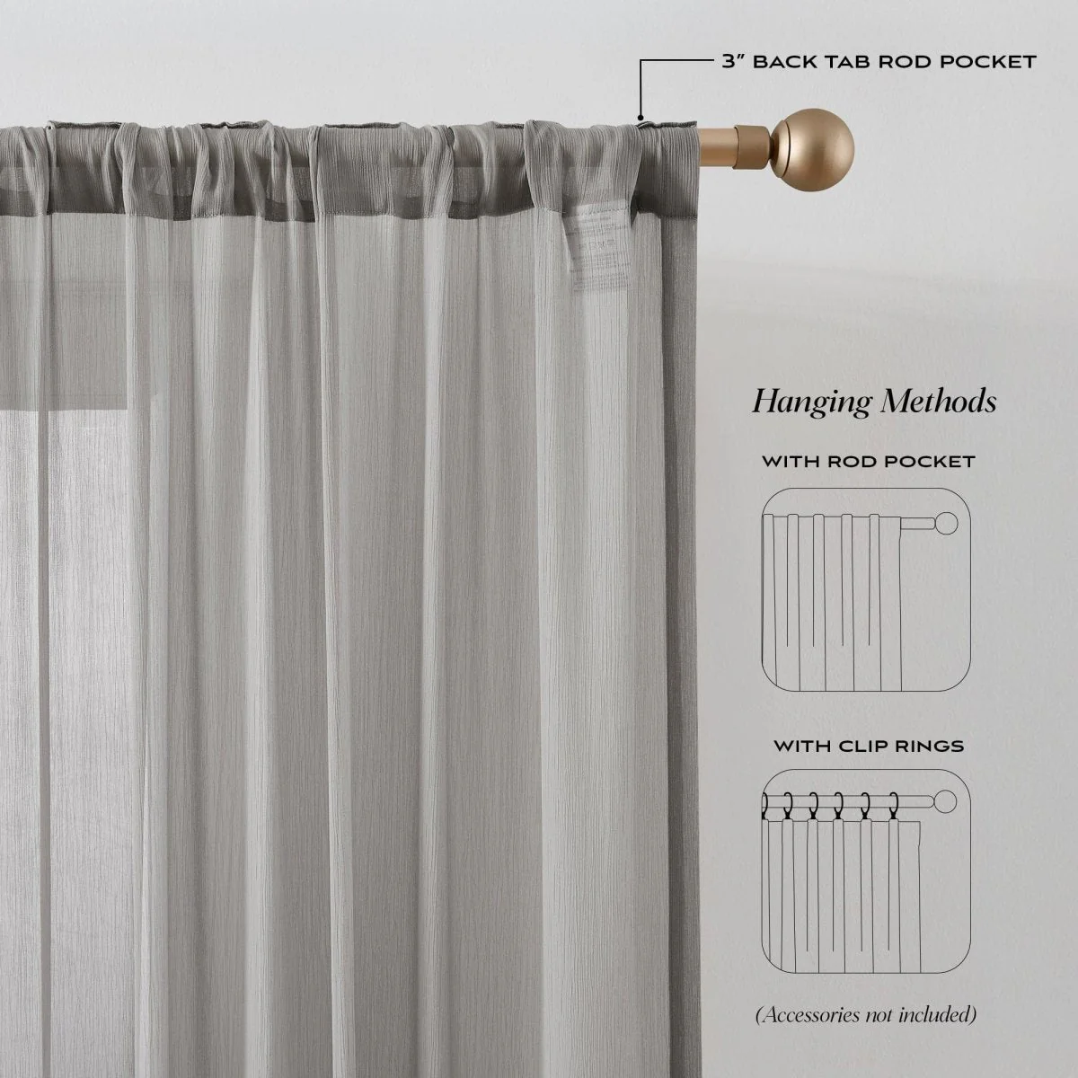 Georgette Sheer Curtain Panels - Image 15