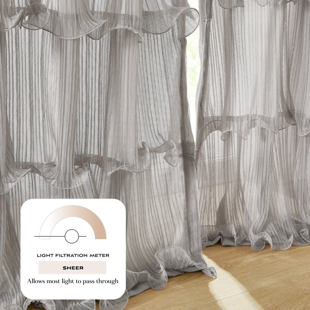 Georgette Sheer Curtain Panels - Image 16