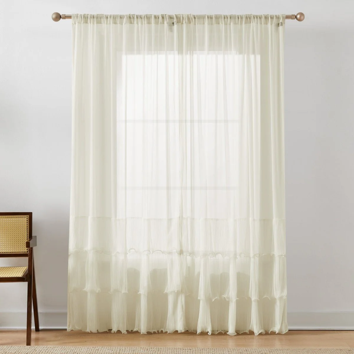 Georgette Sheer Curtain Panels - Image 2