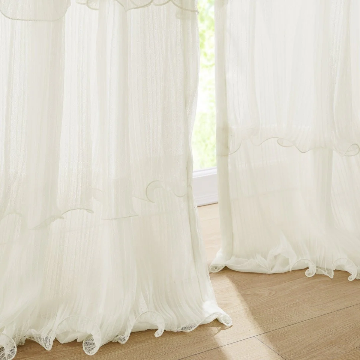 Georgette Sheer Curtain Panels - Image 5