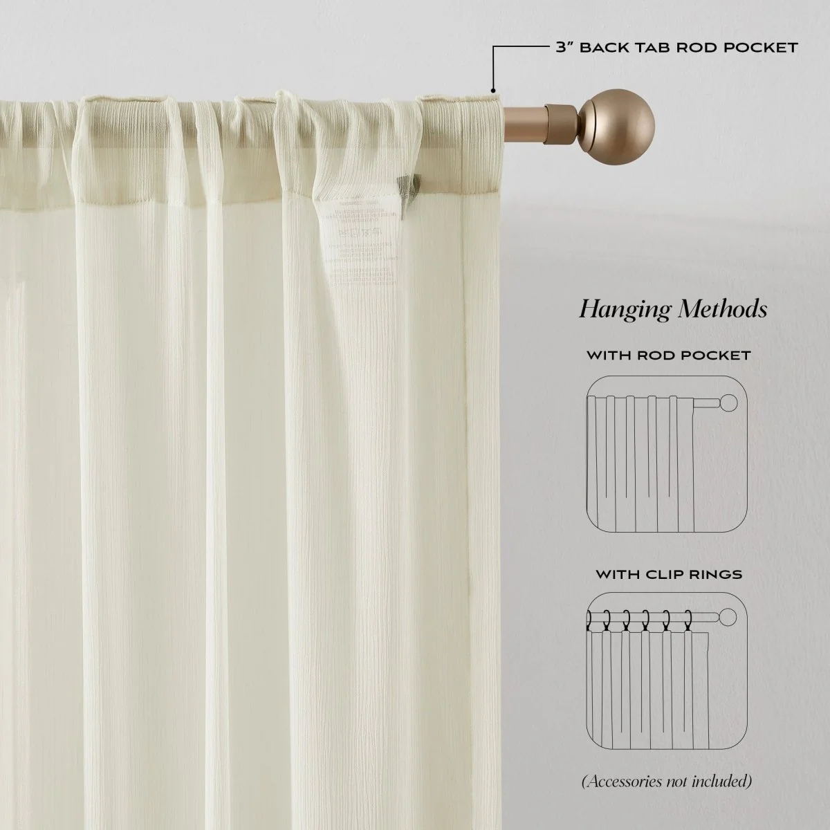 Georgette Sheer Curtain Panels - Image 7