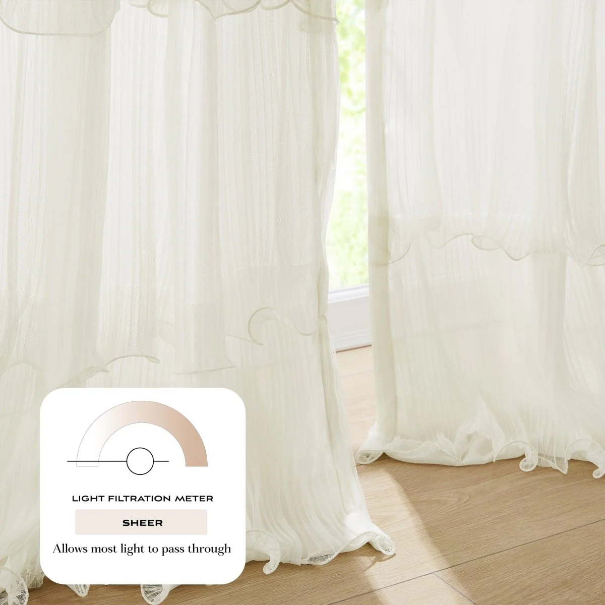 Georgette Sheer Curtain Panels - Image 8