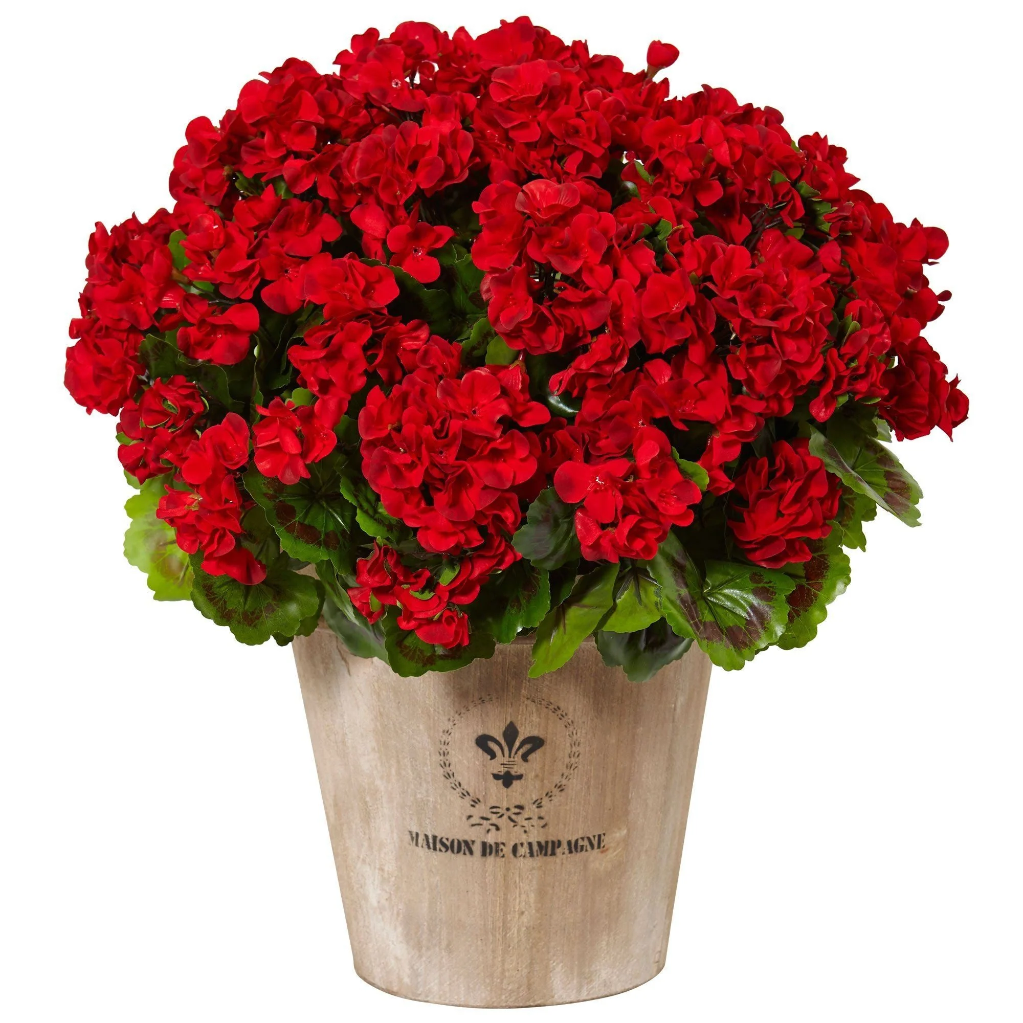Geranium in Farmhouse Planter UV Resistant (Indoor/Outdoor) - Image 2
