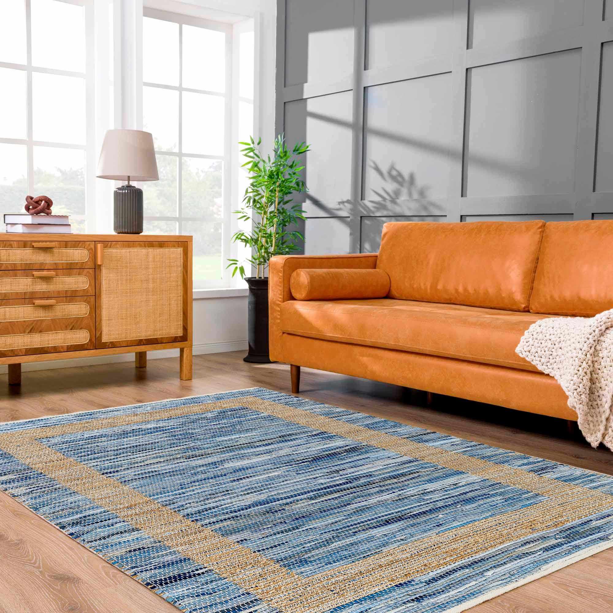 Ghita Recycled Blue Jean Rug - Image 2