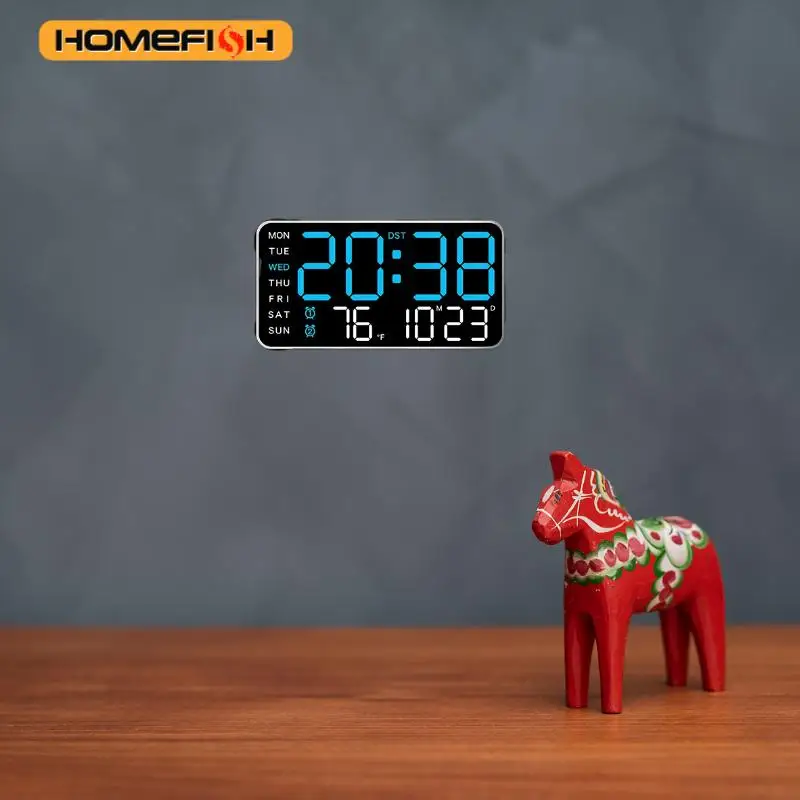 Giant Digital Wall Clock with Temperature Date Time Smart Home LED Display - Image 4