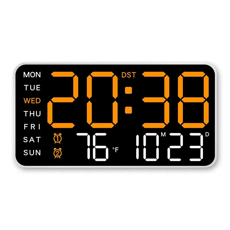 Giant Digital Wall Clock with Temperature Date Time Smart Home LED Display - Image 7