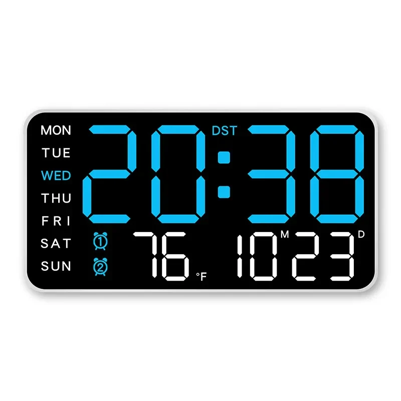 Giant Digital Wall Clock with Temperature Date Time Smart Home LED Display - Image 8