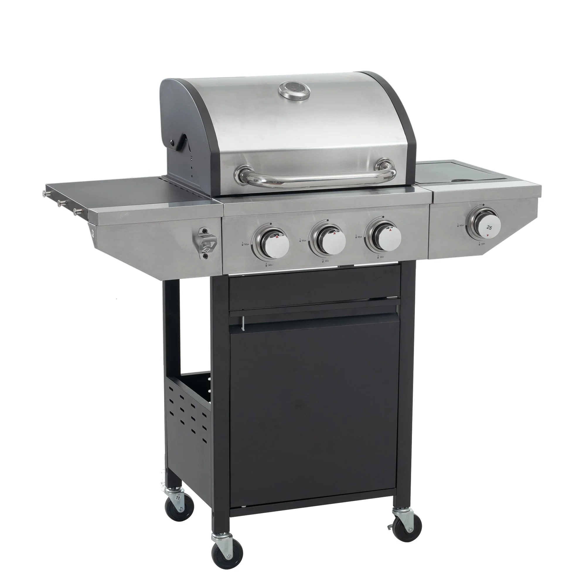 GigaTech 3 Burner Stainless Steel Propane Grill with Side Burner - Image 11