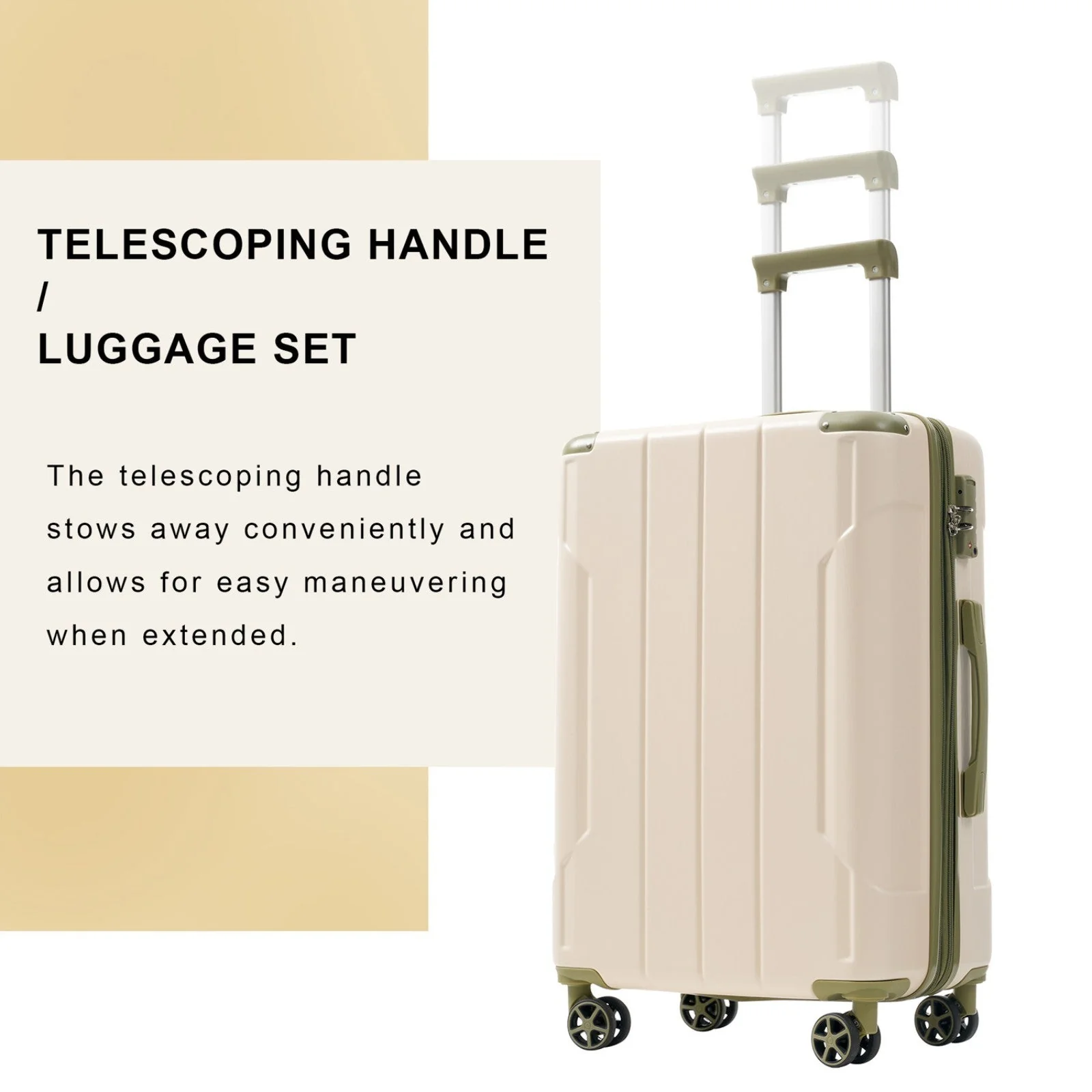 GigaTech 3-Piece Expandable Hard Shell Luggage Set with TSA Lock - Image 6