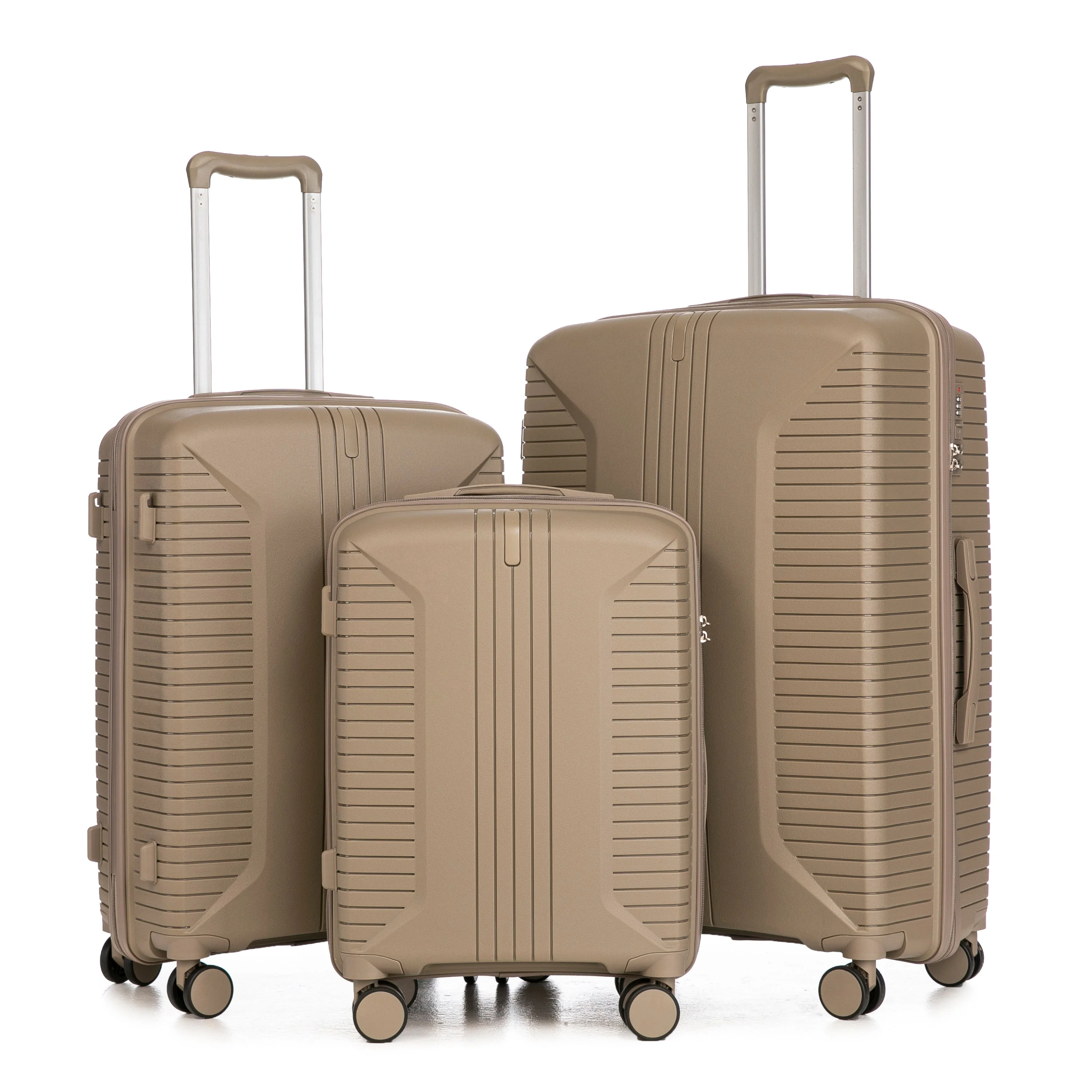 Gigatech 3-Piece PP Spinner Wheel Luggage Set (Champagne) - Image 22
