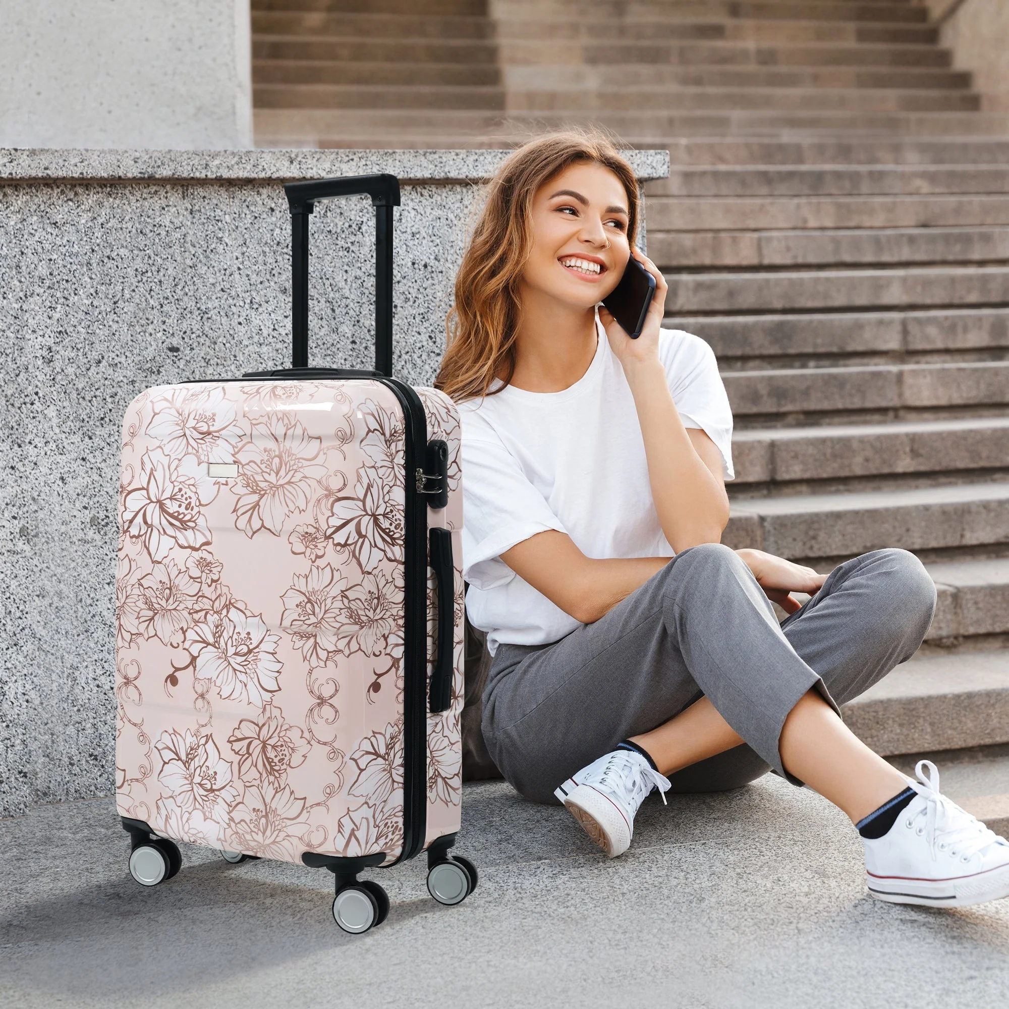 GigaTech 5-Piece PC+ABS Hardside Luggage Set - Image 11